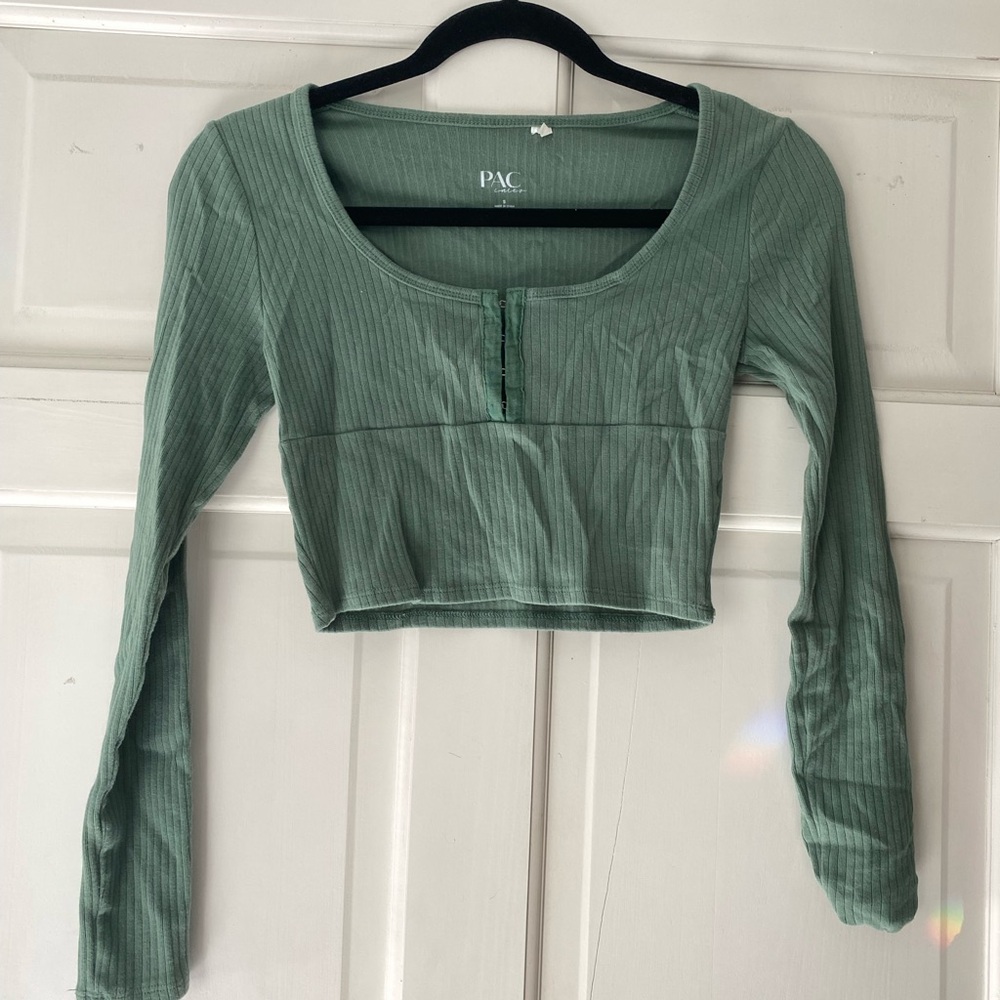 Pacsun Green Long Sleeve Top